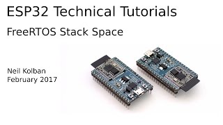 ESP32 Technical Tutorials FreeRTOS Stack Space [upl. by Hukill52]