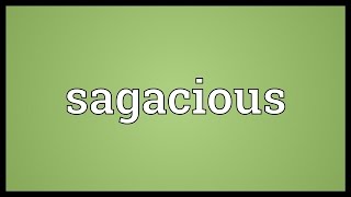 Sagacious Meaning [upl. by Ivonne209]