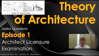 Theory of Architecture QUESTIONS  Episode 1  Architect Licensure Exam  ALE REVIEW [upl. by Ainavi]