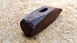 Old Hammer Restoration  Reforging a Chipped Cross Peen Hammer [upl. by Nap]