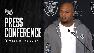 Coach Pierce Presser  102824  Raiders  NFL [upl. by Longo]