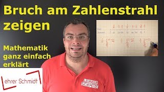 Bruch am Zahlenstrahl zeigen  Mathematik ganz einfach erklärt  Lehrerschmidt [upl. by Alegre786]