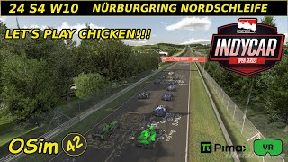 Indycar Open Series  24S4W10  Nürburgring  iRacing VR [upl. by Ahsratan595]