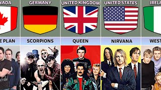 Popular Bands From Different Countries [upl. by Hulton920]