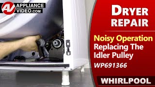 Dryer Idler Pulley Diagnostic amp Repair by Factory Technician  Drum not turning  Making noise [upl. by Clauddetta]