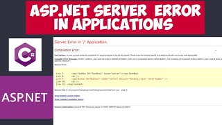 Clever LearningAspnet Server Error  How to solve the compiler error CS1061  ASPNET [upl. by Eiramlatsyrk957]