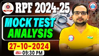 RPF Mock Test 202425  RPF Mock Test Analysis 27 Oct  RPF SI amp Constable 2024  By Ankit Sir [upl. by Mcgill]