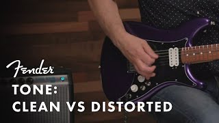 Clean vs Distorted Tone  Fender [upl. by Leaper]