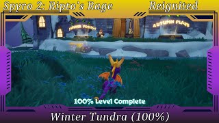 Spyro 2 Riptos Rage  Winter Tundra 100 [upl. by Idissac]