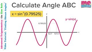 Using the Sine Rule to Find Obtuse Angles  Advanced Trigonometry  TutorialRevision 48 [upl. by Septima]