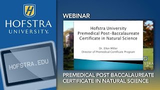 Premedical PostBaccalaureate Certificate in Natural Science at Hofstra University [upl. by Atinuaj]