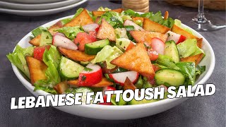 Lebanese FATTOUSH SALAD in 20 Minutes Healthy Middle Eastern VEGETABLE SALAD Recipe by Always Yummy [upl. by Czarra]