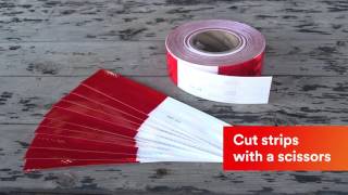 How to Apply Red and White 3M™ Diamond Grade™ Series 983 Tape [upl. by Jovitah]