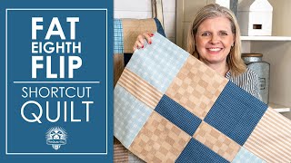 Just FLIP 🤸‍♀️ to make this Easy Quilt Fat Eighth Flip  Shortcut Quilt  Free Fast Quilt Pattern [upl. by Rhianon]