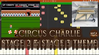 Circus Charlie Music  Stage 02 amp Stage 03 Theme NES Soundtrack  Synthesia Piano [upl. by Teeter]