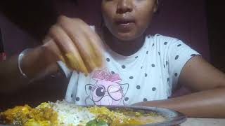 Eating jeera rice dal fry kadai paneer amsr ashmiki good life [upl. by Enyrb]