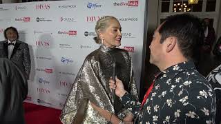 Sharon Stone Carpet Interview at Divas Simply Singing 2023 [upl. by Marlow810]