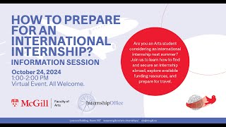 How to Prepare for an International Internship Information Session [upl. by Yartnoed]