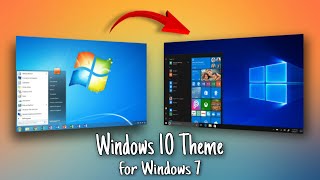 How to Change Theme of Windows 7 into Windows 10 [upl. by Rennie991]