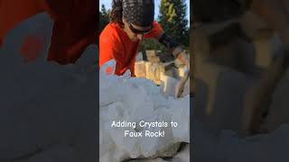 Adding Crystals to Faux Rock fauxrock [upl. by Gough]