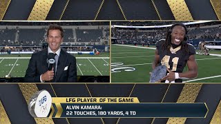 Tom Bradys LFG Player of the Game Saints RB Alvin Kamara  Week 2 DIGITAL EXCLUSIVE [upl. by Nahsrad]