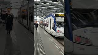 Tram in Den Haag HTM at Den Haag Central station [upl. by Drawyeh]