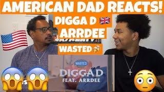 Digga D ft ArrDee  Wasted Visualizer AMERICAN DAD REACTS 🇺🇸 [upl. by Cirek]