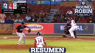 Resumen Leones del Escogido vs Gigantes del Cibao Round Robin 08012024 [upl. by Selec]