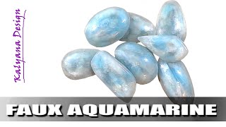 Faux Aquamarine  Pardo polymer clay tutorial [upl. by Kayley]