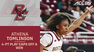 BC Freshman Athena Tomlinsons 4Pt Play Is The Cherry On Top [upl. by Ofelia]