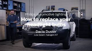 How to replace headlight bulbs on your Dacia Duster [upl. by Tatiania]