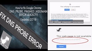 How to fix quotDNSPROBEFINISHEDNXDOMAINquot  Nonexistent domain dns lookup failed chrome [upl. by Yhtir772]