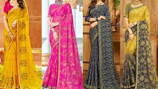 Laxmipati New Catalogue Brasso Saree  Brasso Saree Collection  Laxmipati Party Wear Brasso Saree [upl. by Lhadnek]