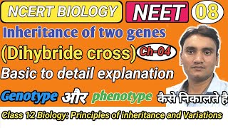 Inheritance of two genes l Dihybride cross l class 12 Biology l Ch4 L8 l neet biology neet2024 [upl. by Juditha201]