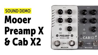 Mooer Preamp Model X amp Mooer Cab X2  Sound Demo no talking [upl. by Ahsas]