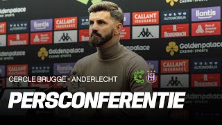 CERCLE BRUGGE  ANDERLECHT  Persconferentie na de wedstrijd 05 [upl. by Baer]