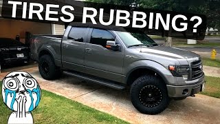 Tire Rub  How to Fit 35quot Tires on Your F150 [upl. by Rehpoitsirhc]