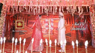 Royal Wedding Jaimala  Ram Ram Jai Raja Ram  Anmol amp Medhavi  Customised Song  AnVi [upl. by Nnhoj]