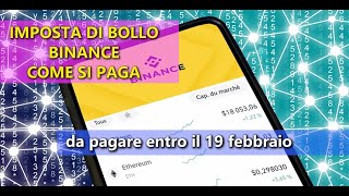 Bollo Binance come pagarlo entro il 19 febbraio 2024 [upl. by Anirtal]