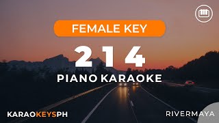 214  Rivermaya Female Key  Piano Karaoke [upl. by Jens86]