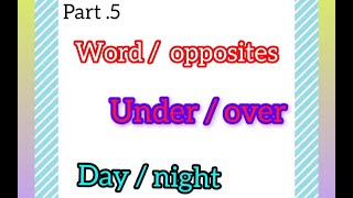 Part  opposites  English grammar preschool thelapacademy wordopposites [upl. by Elaine61]