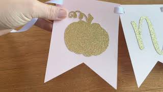 DIY little pumpkin “One” high chair banner with cricut explore air 2 [upl. by Levan]