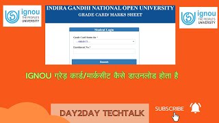 ignou grade card update 2024  इग्नू ग्रेड कार्ड कैसे डाउनलोड करेंday2daytechtalk89 [upl. by Eicats]