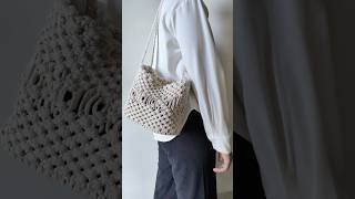 macrame shoulder bag 🫶🏻 macrametutorial macramebag [upl. by Notluf843]