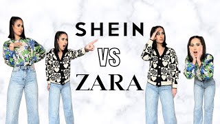 SHEIN vs ZARA  TRY ON HAUL DUPES ECONOMICI 4 [upl. by Nobile]