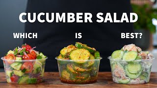 3 Easy Cucumber Salads  Viral Cucumber Salad [upl. by Flann]