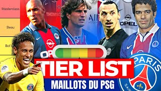 🔴🔵 TIER LIST DES MAILLOTS DU PSG  Je note les maillots historiques du PSG [upl. by Aisila524]