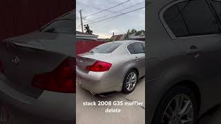 2008 G35 muffler delete coldstart [upl. by Yrrok]