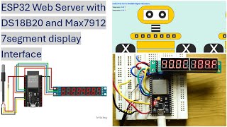 ESP32 Web Server with DS18B20 and Max7912 7segment display Interface [upl. by Kobi601]