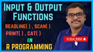 INPUT amp OUTPUT FUNCTIONS IN R PROGRAMMING  readline  scan  print  amp cat [upl. by Aisital]